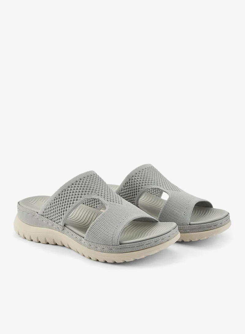 Flora Bella By Shoexpress Textured Slip-On Sandals