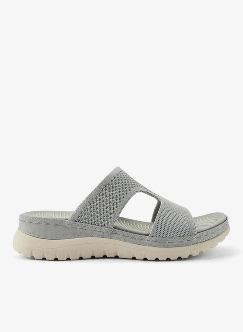 Flora Bella By Shoexpress Textured Slip-On Sandals