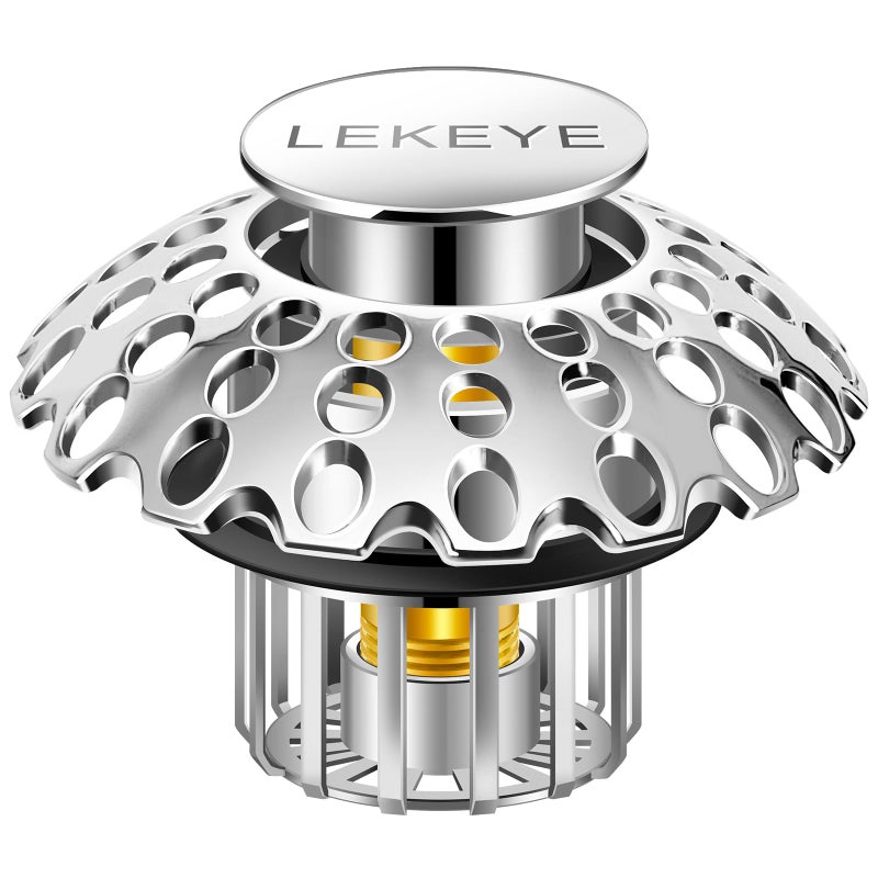 LEKEYE Tub Stopper  Shower Drain Hair Catcher  Bathroom Bathtub Plug  Pop Up Bathtub Drain Stopper for 112 to 134 Bath Drain Hole