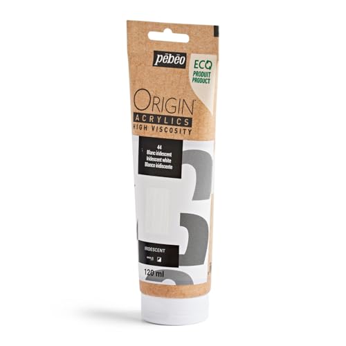 PEBEO Origin Ecodesigned Highviscosity Acrylic Paint High Pigment Concentration for Intense Color and Excellent Lightfastness 405 Fluid Ounces 120 ml Tube Iridescent White - Image 3