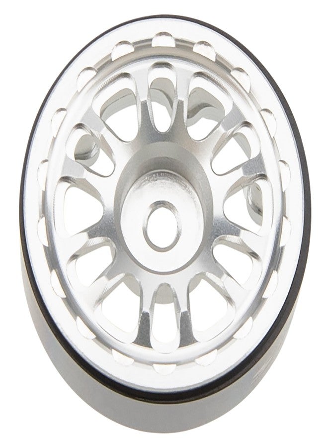 MEUS RACING 0.7 Beadlock Wheels Rims Wheel for Axial SCX30 Redcat Ascent-32 1/30 1/32 RC Crawler Upgrades (Type C, Silver) - Image 4