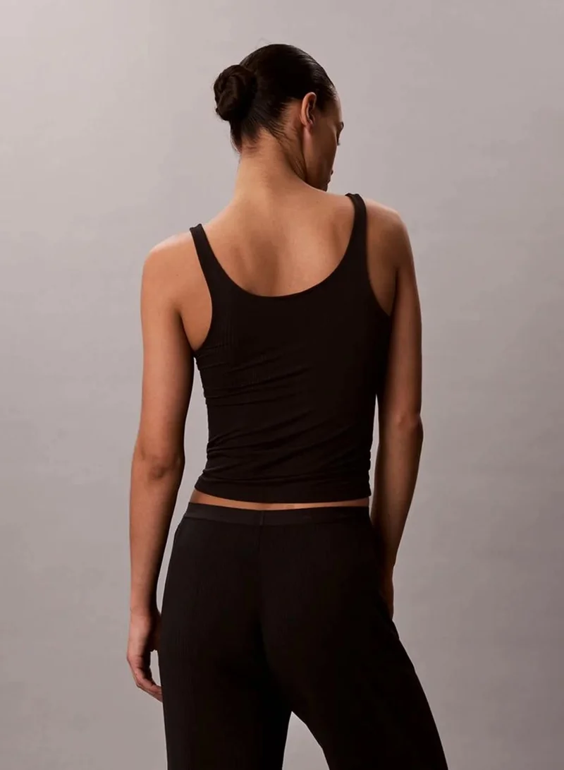 Calvin Klein Black Ultra Soft Modal Drop Needle Tank Top for Women | Best Price UAE