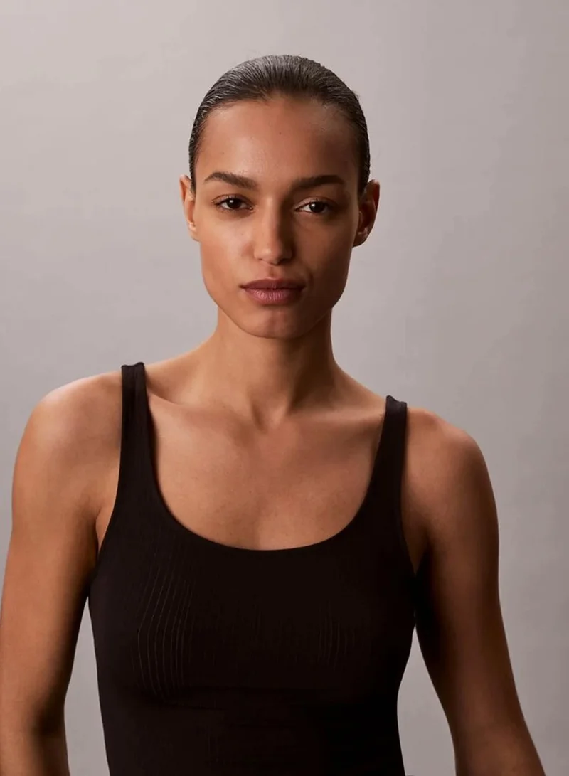 Calvin Klein Black Ultra Soft Modal Drop Needle Tank Top for Women | Best Price UAE