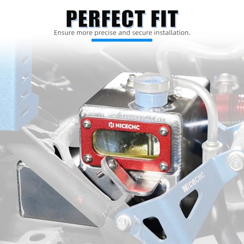 NICECNC Cooling Oil Tank Compatible with Yamaha Raptor 700 YFM700R 2014 Raptor 700R 2013 20152026 Raptor 700R SE 20172023 See Fitments Red Aluminum - Image 3