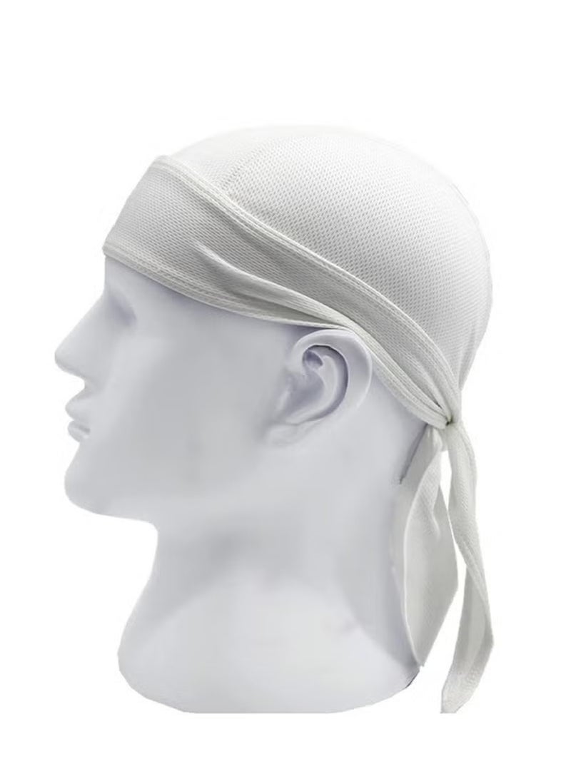 2 Pack Head Wraps Cycling Beanie Caps Dew Rag Skull Caps Pirate Hats Helmet Liner Bandana Head Wrap Doo Rags For Men Women(Black,White)  - Image 4