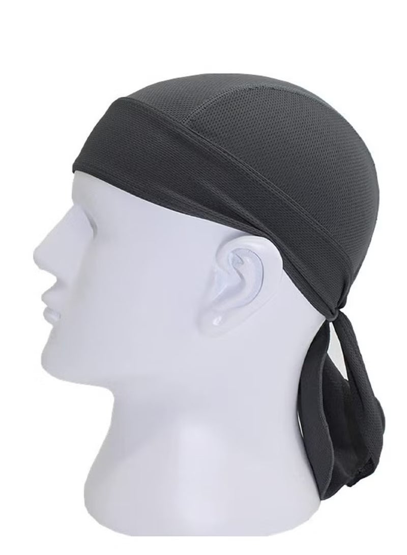 2 Pack Head Wraps Cycling Beanie Caps Dew Rag Skull Caps Pirate Hats Helmet Liner Bandana Head Wrap Doo Rags For Men Women(Black,White)  - Image 5
