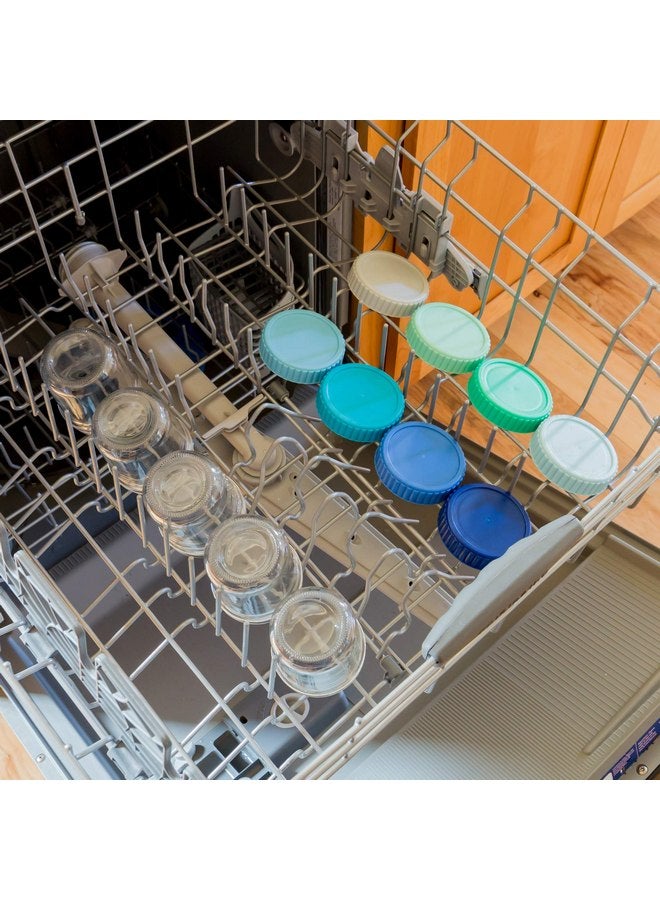 يانج إيفر عبوات زجاجية لتخزين طعام الأطفال من يونج إيفر، 4 أونصات قابلة للتكديس مع أغطية محكمة الغلق، برطمانات زجاجية مع أغطية، 8 ألوان ساحلية (عبوة من 8 قطع) - Image 4