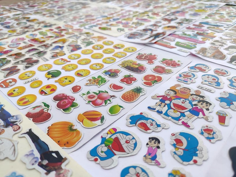 Eclet Wall Cartoon Puffy 3D PVC Cute Mix Stickers Funny for Kids On Gifts (20 Sheet), Removable, 12 x 12 x 12 cms - Image 4