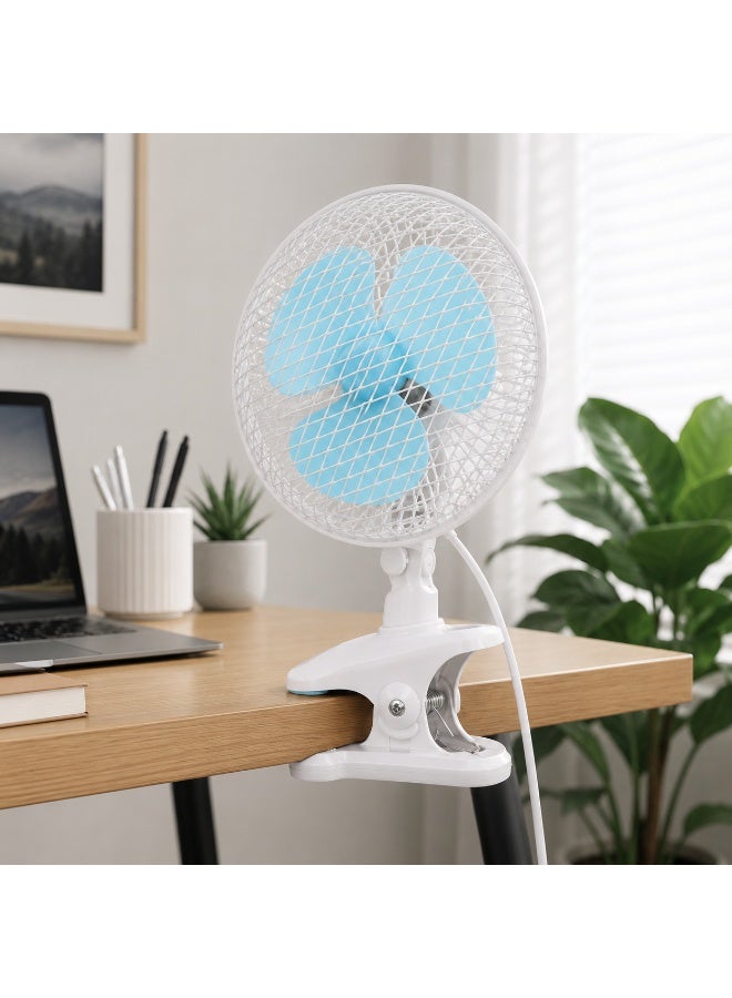 18cm Clip-On Desk Fan, 220V Electricity – Two Speeds – Quiet, Mountable Fan for Office, Home, and Study - Image 3