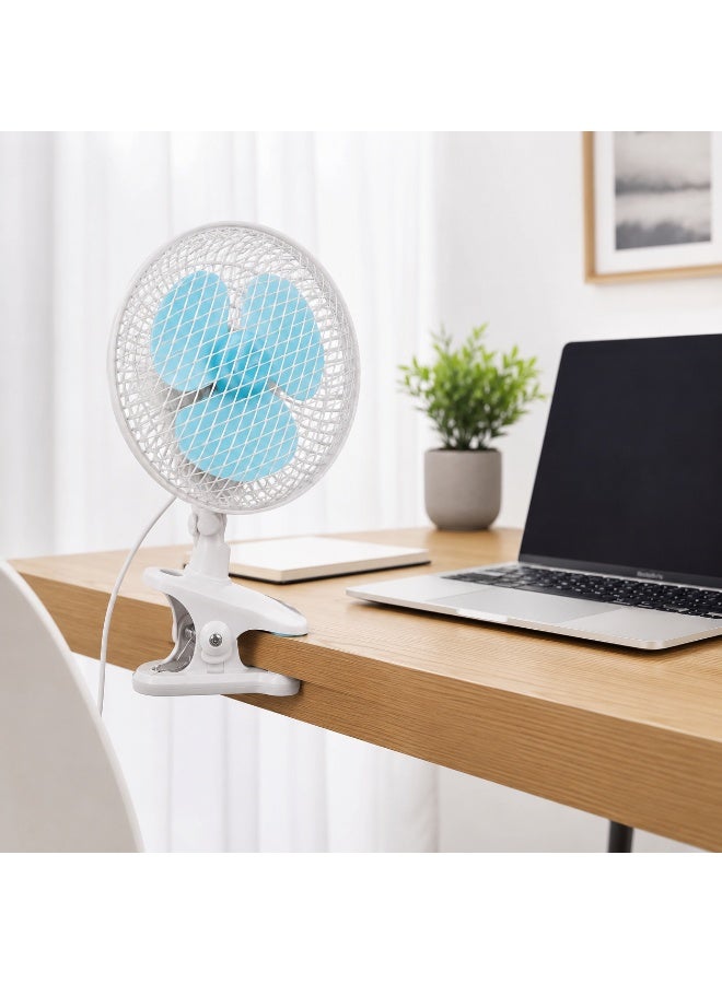 18cm Clip-On Desk Fan, 220V Electricity – Two Speeds – Quiet, Mountable Fan for Office, Home, and Study - Image 2