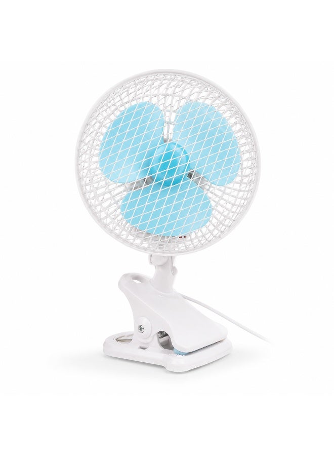 18cm Clip-On Desk Fan, 220V Electricity – Two Speeds – Quiet, Mountable Fan for Office, Home, and Study - Image 1