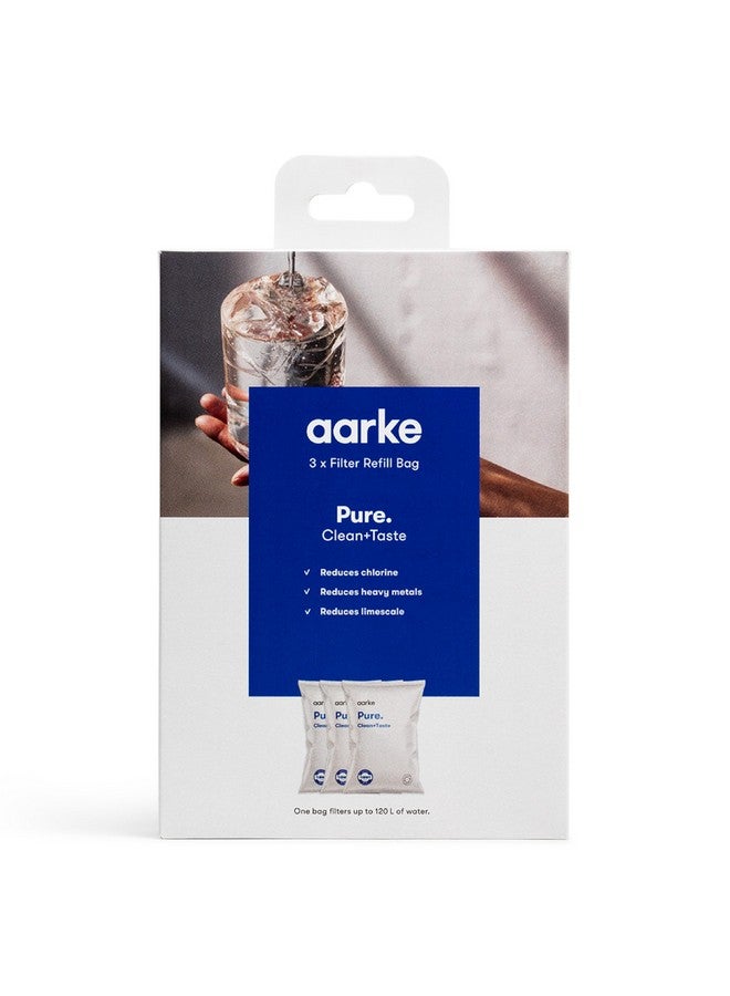 aarke Pure Filter Refill Granules - Reduces Heavy Metals for Clean Water, Eco-Friendly, 8-Week Performance, Compatible With Purifier Pitchers (3 Pack) - Image 1