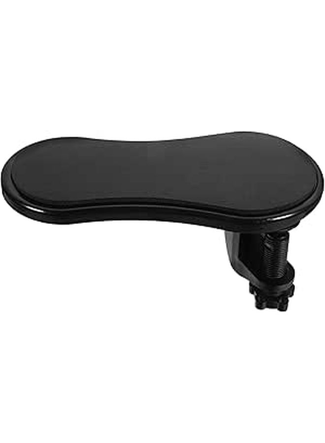 Luxshiny Ergonomic Desk Arm Rest And Wrist Support Pad With Rotatable Black Leather Surface For Computer Mouse And Keyboard Use At Office Home - Image 1