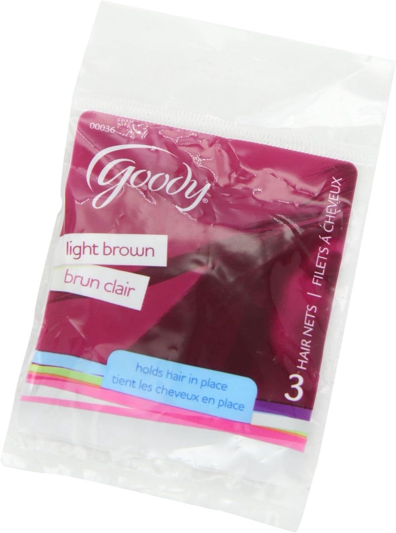 Goody Light Brown Hair Net - 3 Count - Image 4