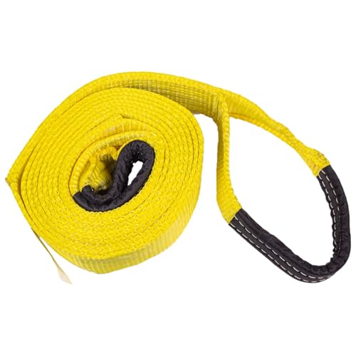 Mile Marker 19315 Single Yellow 3" x 15′ Recovery Strap for Heavy Duty Use - Rated to 30,000 Pound Capacity - Ensures User Safety with Built in Blue Lines - Image 5