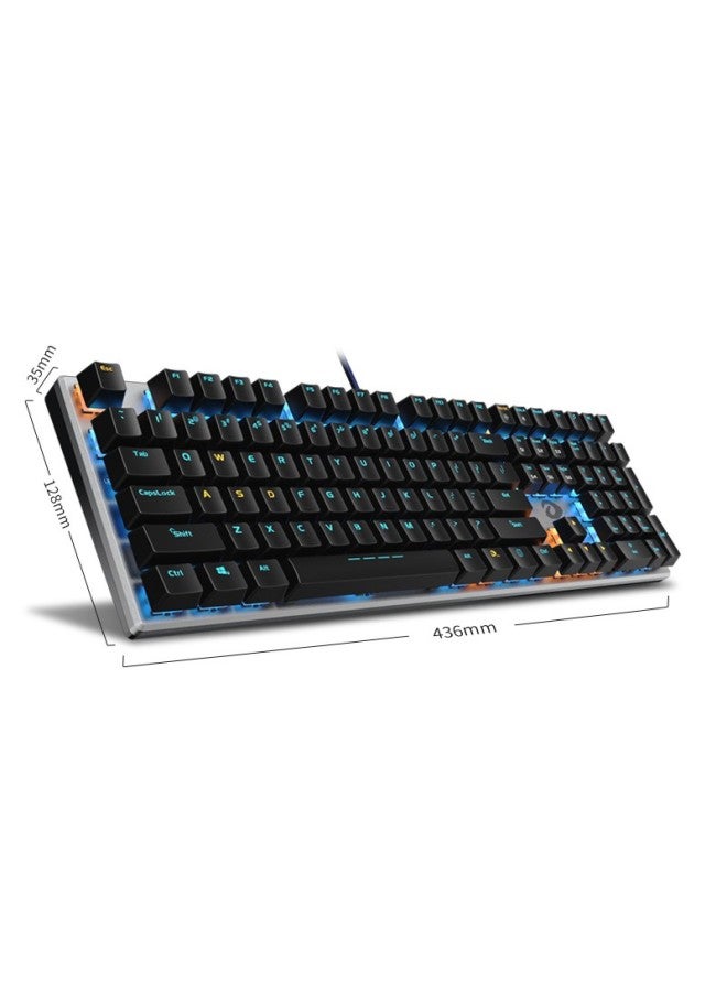 Daryo Dareu Ek815 Mechanical Alloy Edition Mechanical Keyboard, Wired Keyboard, Gaming Keyboard, 108 Keys Single Backlight, Multi-key Anti-ghosting, Pubg Keyboard, Black And Silver Switches - Image 4