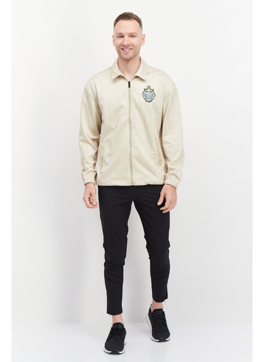 FILA Men Sportswear Fit Training Jacket, Khaki Combo  - Image 4