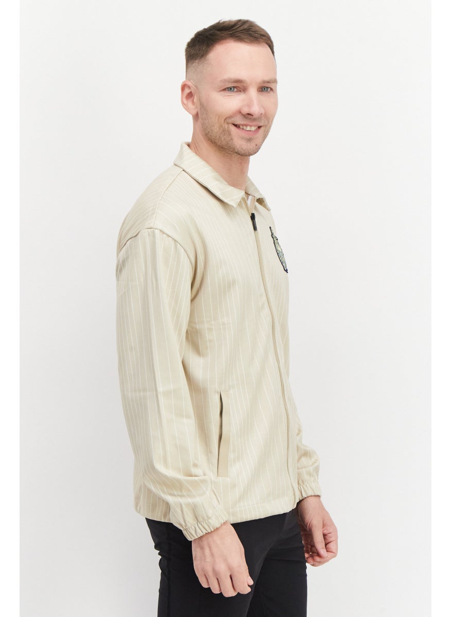 FILA Men Sportswear Fit Training Jacket, Khaki Combo  - Image 3
