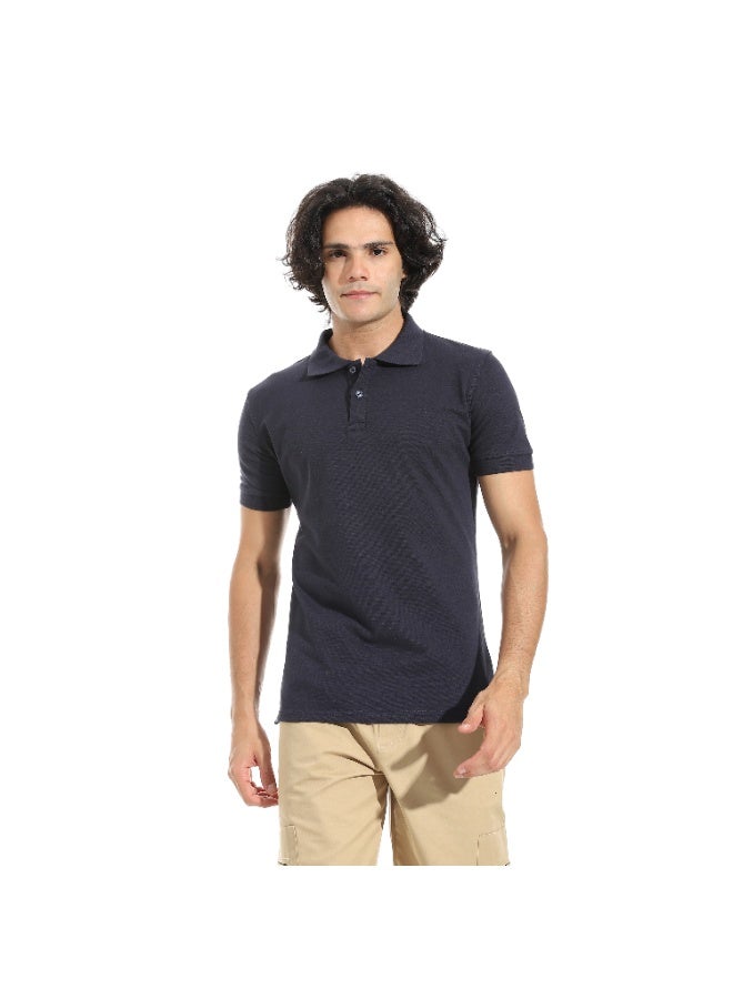 Caesar Men's Plain Polo Shirt with Collar - Image 1