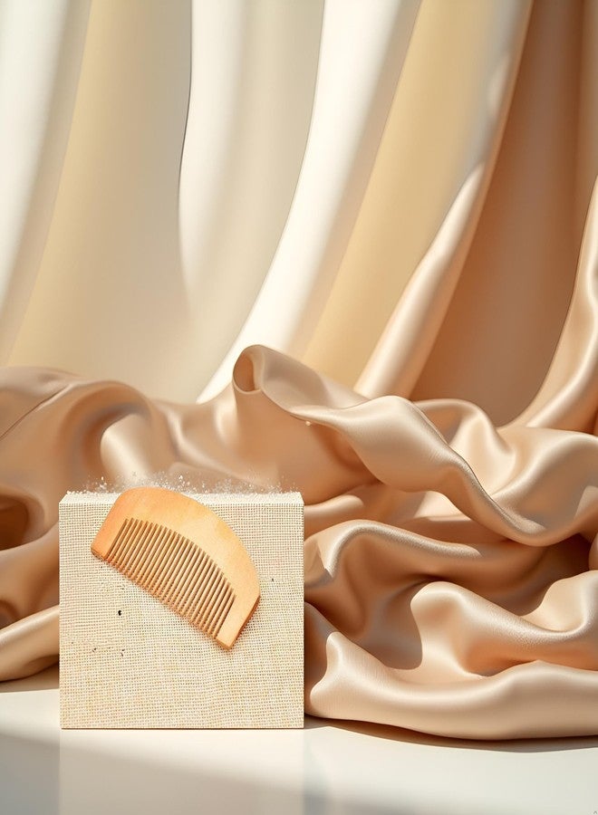 قطعتان من مشط خشب الخوخ الطبيعي، أسنان متقاربة، مضاد للكهرباء الساكنة، لتصفيف شعر اللحية والشعر، أدوات تجميل خشبية لفك التشابك، إكسسوارات للعناية بالشعر، أمشاط الشعر، أدوات وأجهزة تصفيف الشعر - Image 5