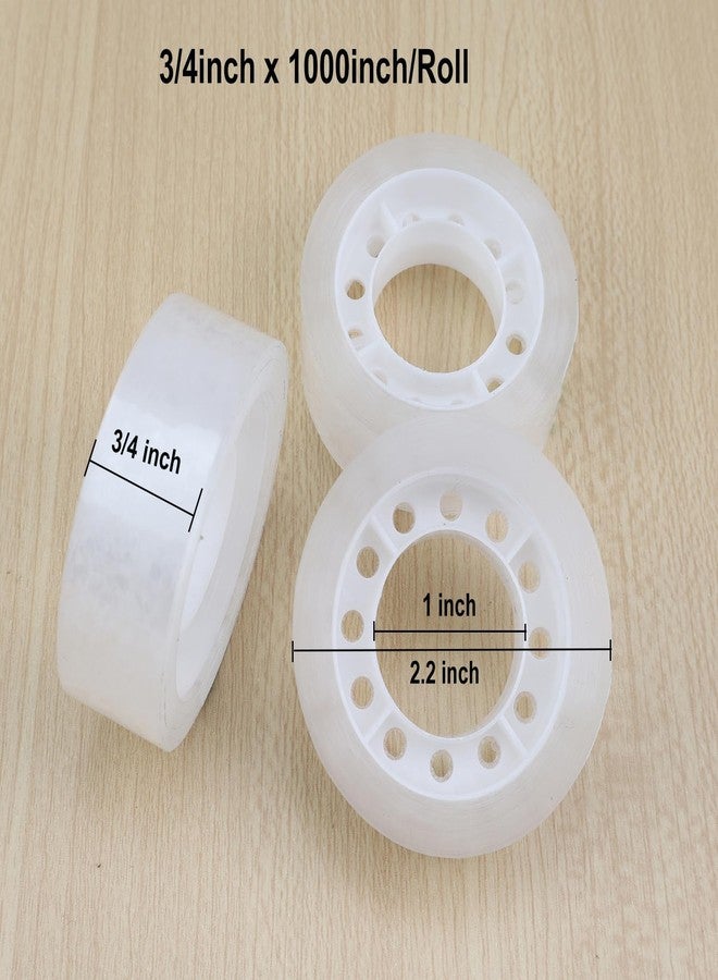 Aacehlh Desktop Tape Dispenser,1 Pack Pink Tape Dispensers with 12Rolls Transparent Tape, for Packaging in Office,Restaurant, Flower Shop,Cake Shop (Pink) - Image 5