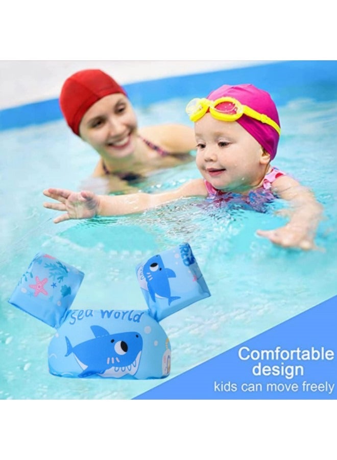 GGEROU Toddler Swim Vest,Swim Arm Bands,Kids Water Wings Arm Floaties,Shark - Image 5