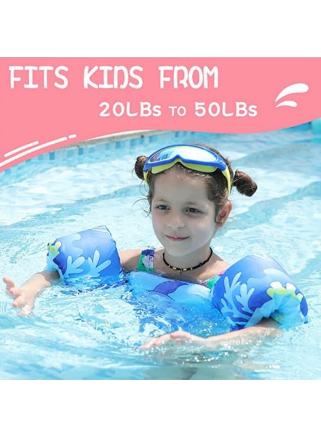 GGEROU Toddler Swim Vest,Swim Arm Bands,Kids Water Wings Arm Floaties,Shark - Image 3