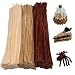 Swpohrat 300 Pieces Shades of Brown Pipe Cleaner Craft Set 3 Assorted ColorsThick Fuzzy Chenille Stem Pipe Cleaners for DIY Craft Flower Projects Holiday Decorations - Image 2