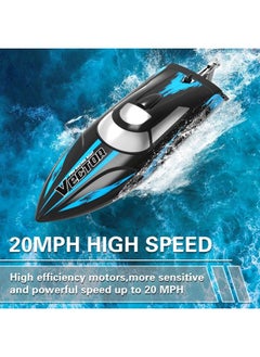 VOLANTEXRC Rc Boat 20Mph Fast Rc Boat For Adults 2.4Ghz Remote Control Boat For Pools And Lake With 2 Rechargeable Batteries Toys Gifts For Boys Girls Black  - Image 3