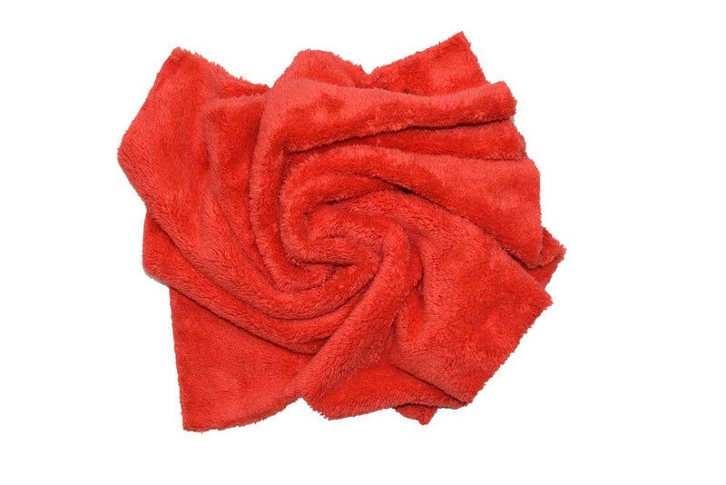 CARCAREZ Microfiber Car Wash Drying Towels Professional Grade Premium Microfiber Towels for Car Wash Drying 450GSM 16 in.x 16 in. Pack of 6 (6 Pack, Red) - Image 2