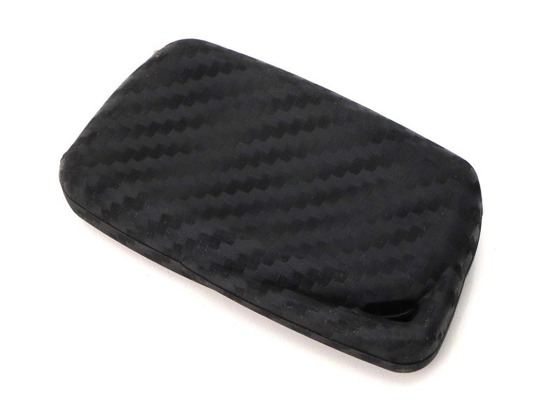iJDMTOY Carbon Fiber Pattern Soft Silicone Key Fob Cover Compatible with Lexus is ES GS RC NX RX LX 200 250 350 2nd Gen 4-Button Smart Key (Black Twill Weave) - Image 5