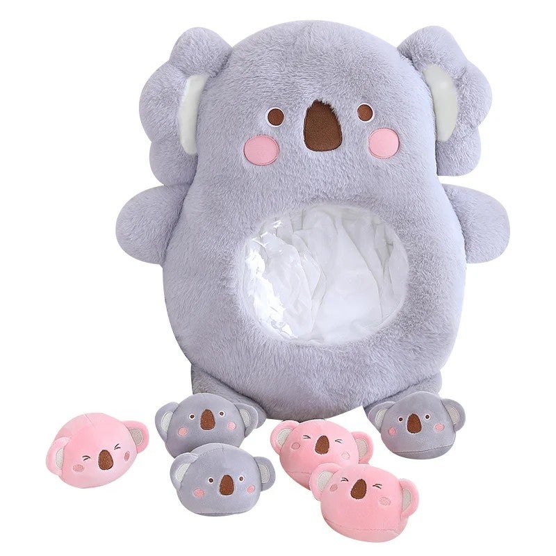 Y&D Cute Stuffed Animal Toys Set – Plush Rabbit, Dinosaur, Bear & Koala with Mini Baby Toys, Snacks, and Throw Pillow for Kids - Image 2