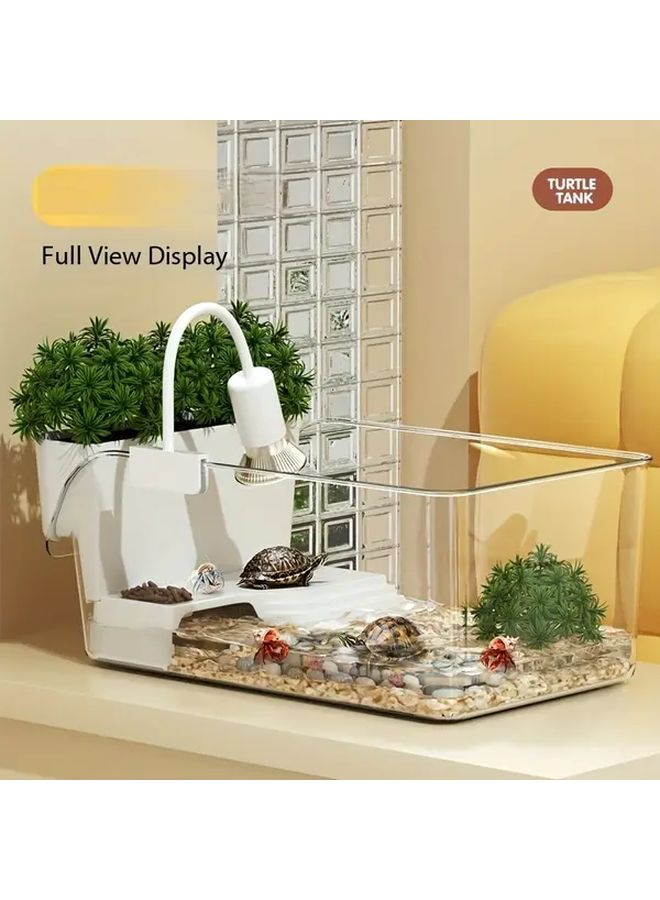 حوض السلاحف الصغير الشفاف 360 بدون زاوية ميتة مستطيل من مادة البولي بروبيلين - Image 5