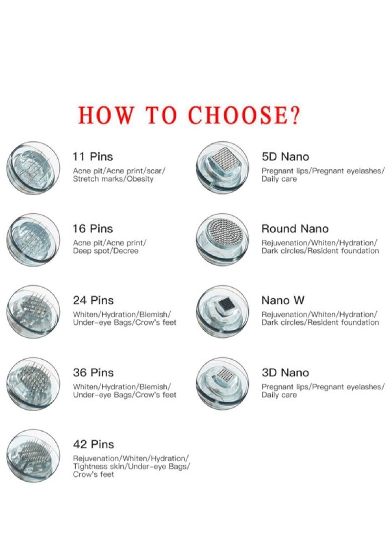 Dr.pen 10Pcs Dr.pen M8 5D Nano Needle Cartridges Derma Pen Replacement Microneedle Cartridge for Skin Care  - Image 5