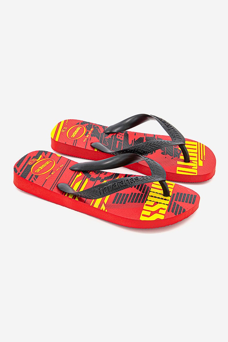 havaianas Kid Boys Slip On Athletic Slippers, Navy, Ruby Red - Image 1