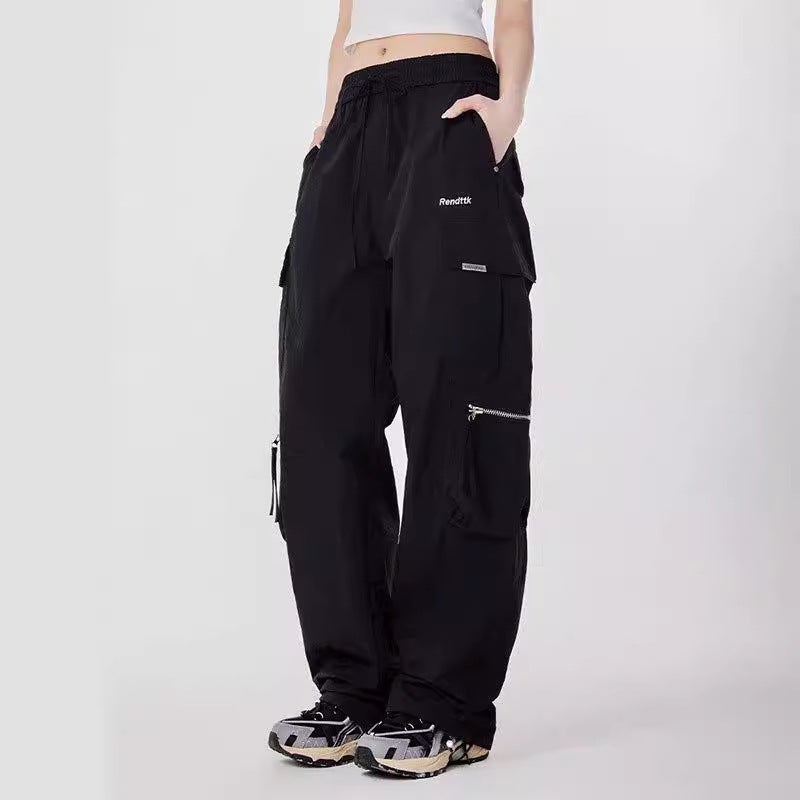 Fashion Workwear Jazz Dance Pants Women'S New American Straight Casual Wide-Leg Pants High Waist Quick-Drying Sports Pants - Image 5