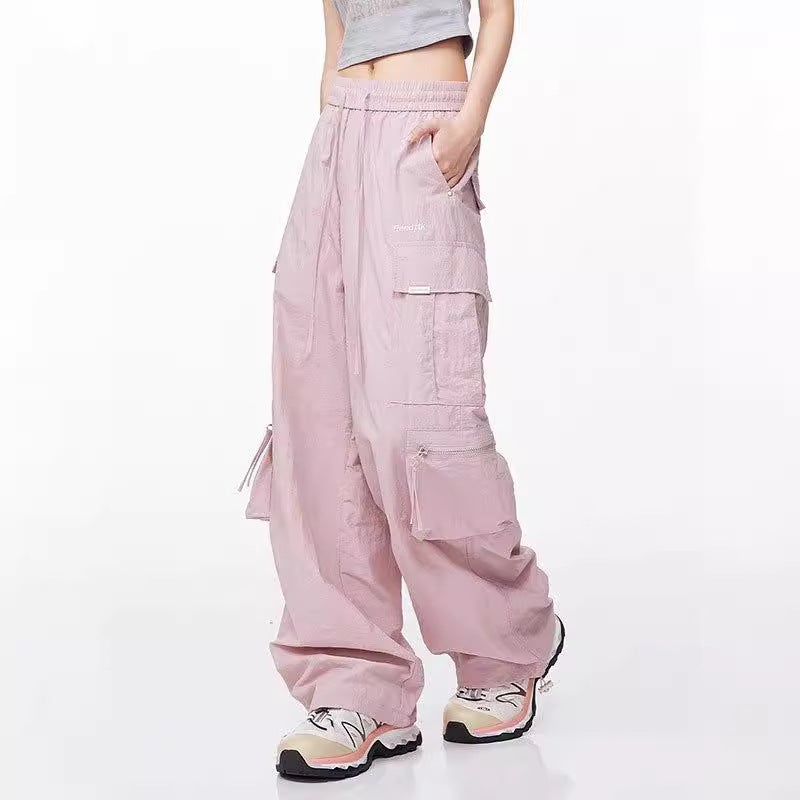 Fashion Workwear Jazz Dance Pants Women'S New American Straight Casual Wide-Leg Pants High Waist Quick-Drying Sports Pants - Image 2