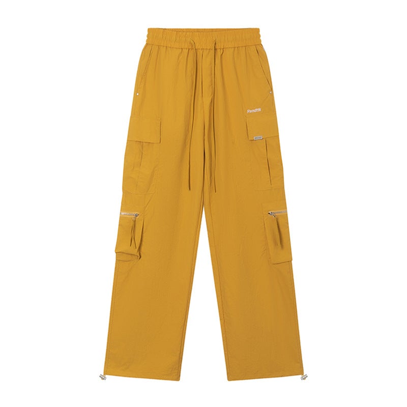 Fashion Workwear Jazz Dance Pants Women'S New American Straight Casual Wide-Leg Pants High Waist Quick-Drying Sports Pants - Image 1