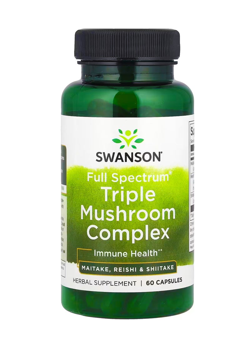 سوانسون مركب الفطر الثلاثي Full Spectrum® ، 60 كبسولة
