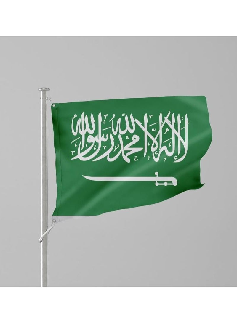 ماركة غير محددة علم المملكة العربية السعودية كبير لعلم اليوم الوطني 90x60 سم  - Image 4