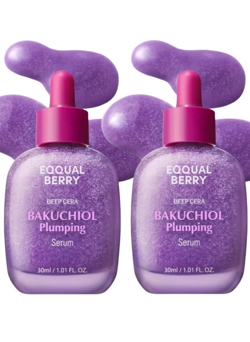 eqqualberry Equal Berry Bakuchiol Serum for Plump, Radiant, and Healthy Skin - Reduces Pores, Fine Lines, and Wrinkles, 2-Pack, 30 + 30ml - Image 1