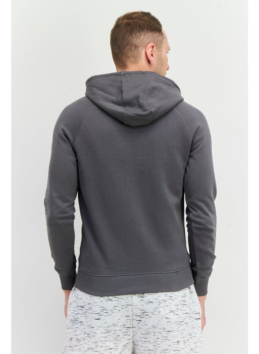Penfield Men Hooded Brand Logo Long Sleeves Sweatshirt, Grey  - Image 2