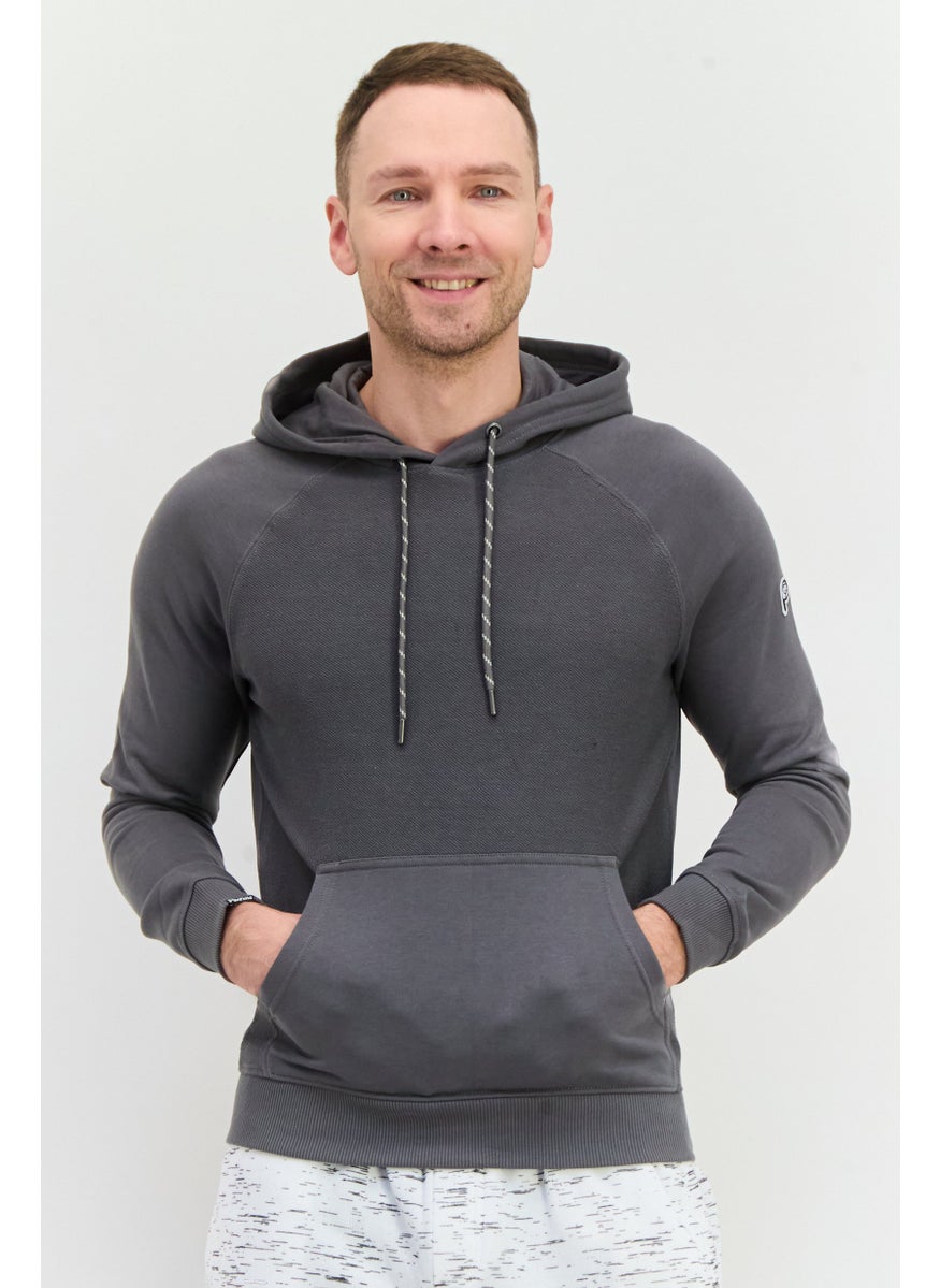 Penfield Men Hooded Brand Logo Long Sleeves Sweatshirt, Grey  - Image 1