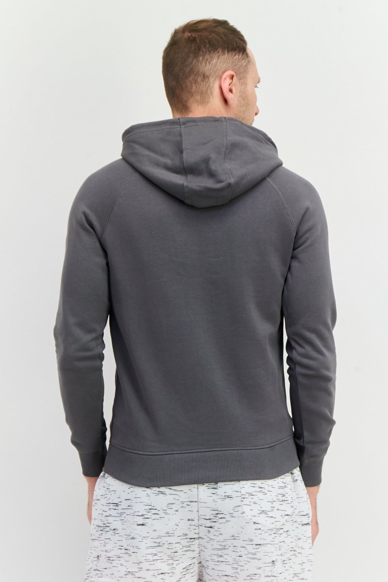 Penfield سويت شيرت رجالي بغطاء رأس بشعار العلامة التجارية بأكمام طويلة، رمادي - Image 2