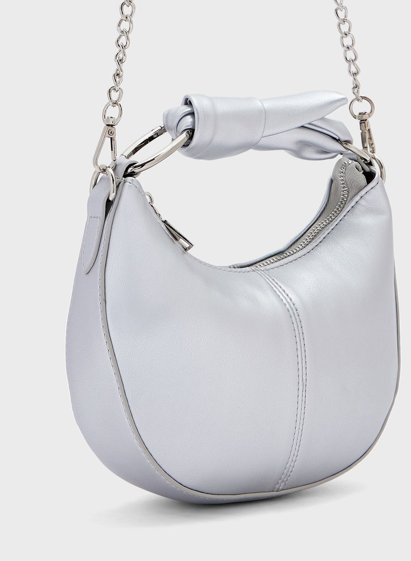 Ginger Bow Detail Satchel Bag  - Image 4