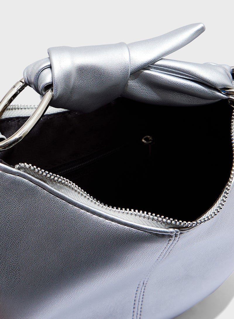 Ginger Bow Detail Satchel Bag  - Image 5