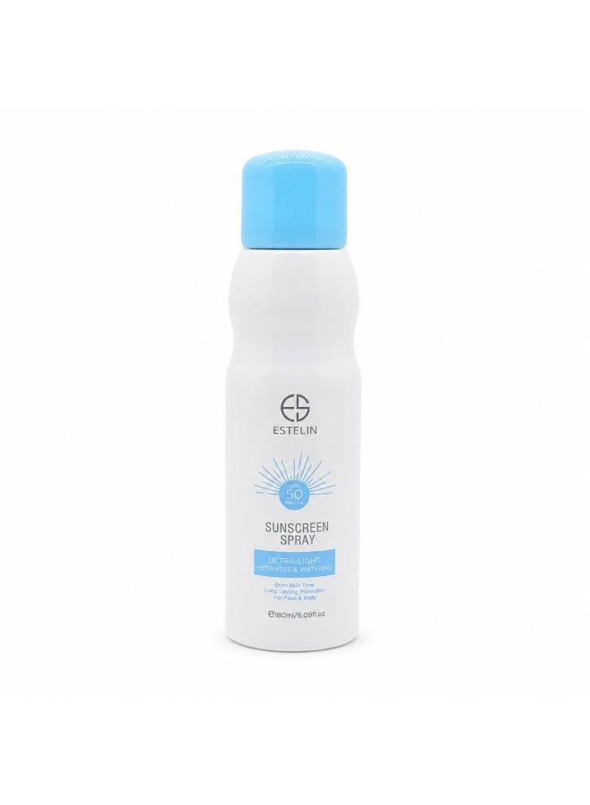 إستيلين بخاخ واقي من الشمس الترا لايت SPF 50 PA++++ للوجه والجسم، 180 مل - Image 2