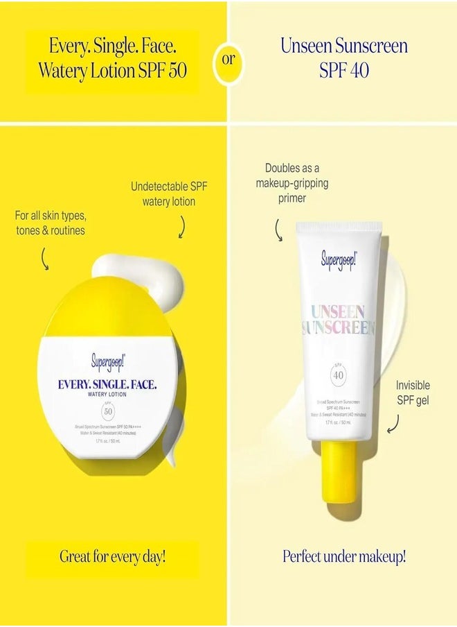 سوبر جوپ - SPR-درع مائي   لوشن SPF 50 (50 مل) - واقي شمسي خفيف الوزن ومرطب للوجه مع حماية واسعة الطيف، دفاع نهائي ضد الأشعة فوق البنفسجية والضغوط البيئية - Image 1