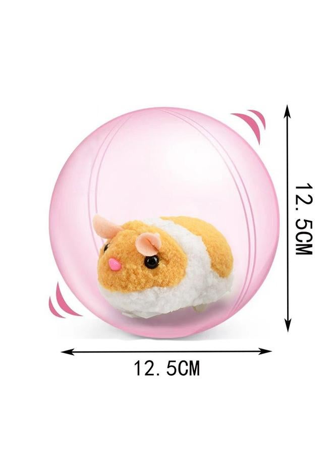 general Pink Ball Electronic Hamster Rolling Toy, Simulation Plush Running Wheel To Amuse Cats And Dogs, Boys Girls Pet Toys - Image 2