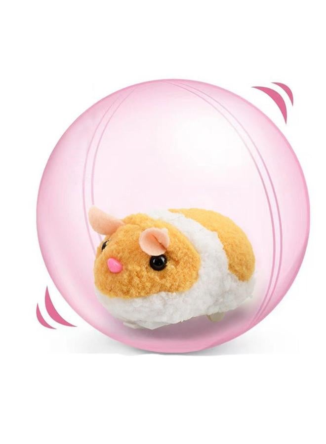 general Pink Ball Electronic Hamster Rolling Toy, Simulation Plush Running Wheel To Amuse Cats And Dogs, Boys Girls Pet Toys - Image 1